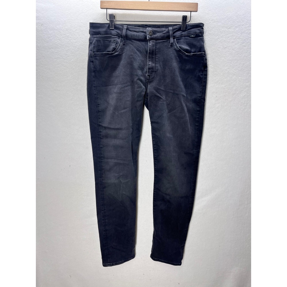 Mavi‎ Emma Slim Boyfriend Jeans Women 32x32 Black Faded Stretch Denim 3330
